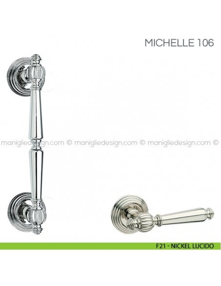 Maniglione per porta Michelle Fimet Handles F21 - Nickel Lucido