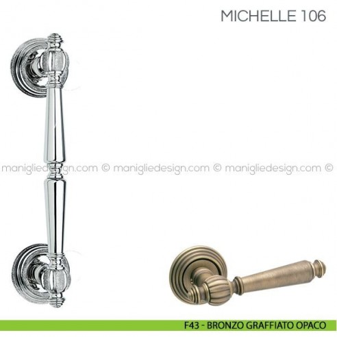 Maniglione per porta Michelle Fimet Handles F43 - Bronzo Graffiato Opaco