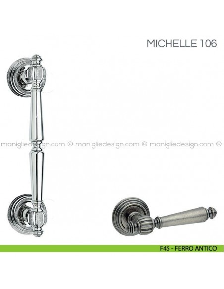 Maniglione per porta Michelle Fimet Handles F45 - Ferro Antico