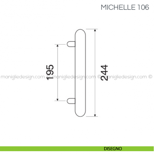 Maniglione per porta Michelle Fimet Handles disegno