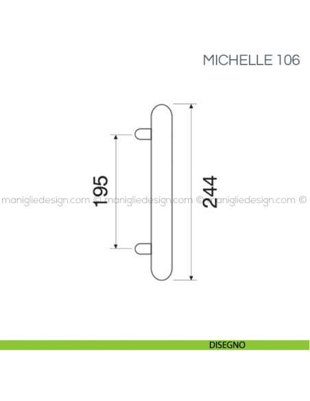 Maniglione per porta Michelle Fimet Handles disegno