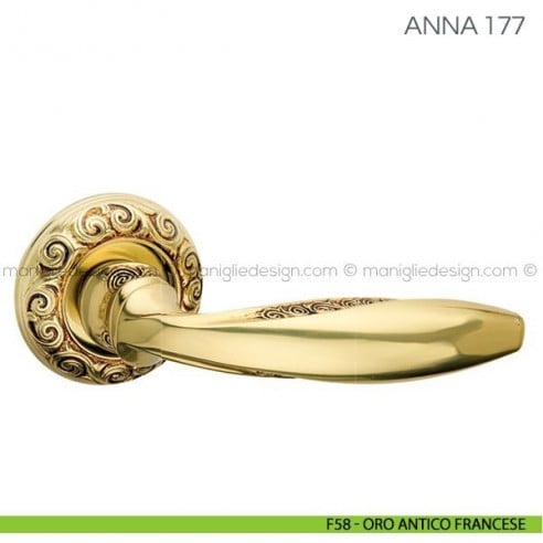 Maniglia per porta Anna Fimet Handles Oro Antico Francese - F58