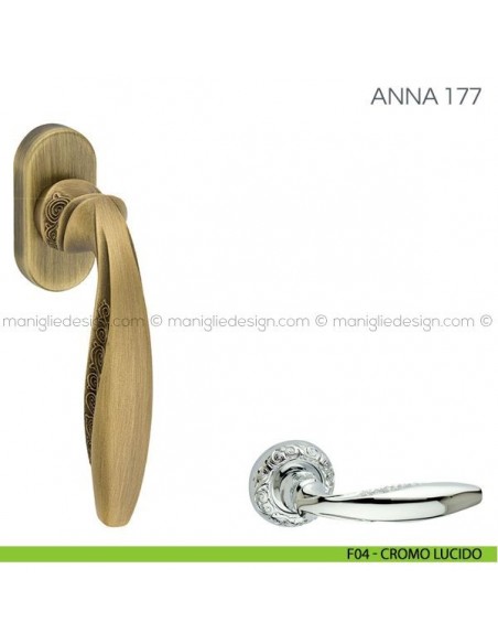 Maniglia per finestra martellina DK Anna Fimet Handles F04 - Cromo Lucido