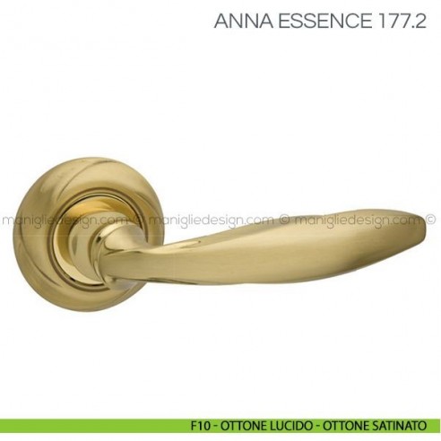 Maniglia per porta Anna Essence Fimet Handles F10 - Ottone Lucido/Ottone Satinato