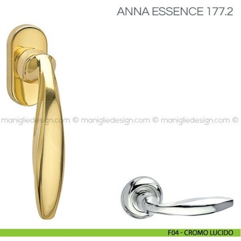 Maniglia per finestra martellina DK Anna Essence Fimet Handles F04 - Cromo Lucido