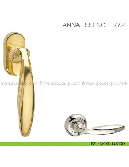 Maniglia per finestra martellina DK Anna Essence Fimet Handles F21 - Nickel Lucido