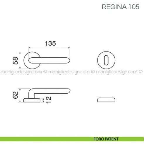 Maniglia per porta Regina Fimet Handles foro patent