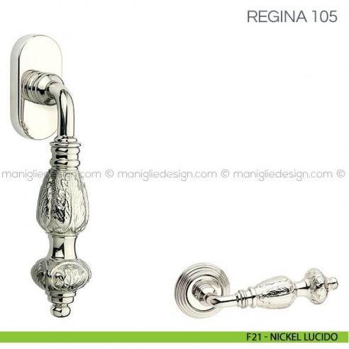 Maniglia per finestra martellina DK Regina Fimet Handles F21 - Nickel Lucido
