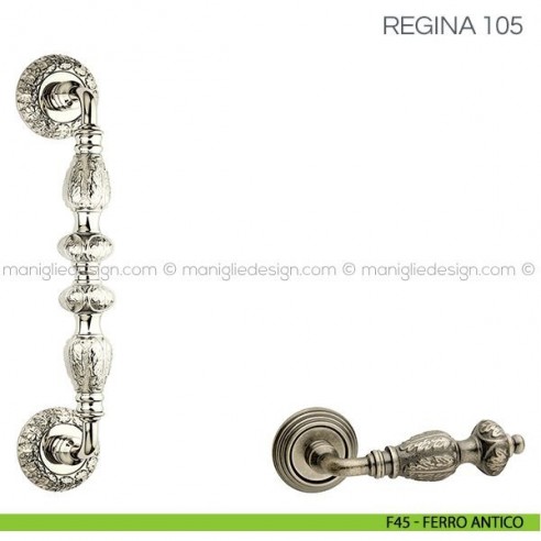 Maniglione per porta Regina Fimet Handles F45 - Ferro Antico