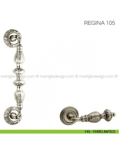 Maniglione per porta Regina Fimet Handles F45 - Ferro Antico