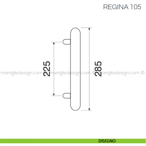 Maniglione per porta Regina Fimet Handles disegno