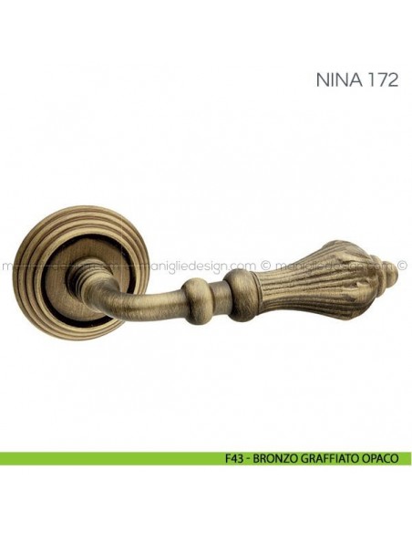 Maniglia per porta Nina Fimet Handles F43 - Bronzo Graffiato Opaco