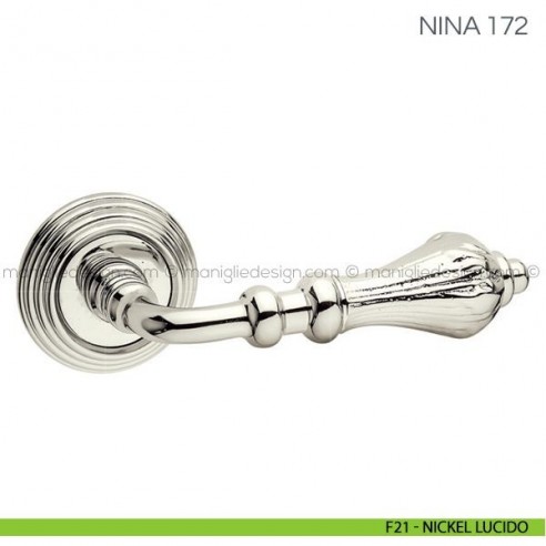 Maniglia per porta Nina Fimet Handles F21 - Nickel Lucido