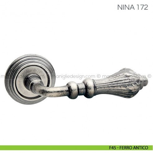 Maniglia per porta Nina Fimet Handles F45 - Ferro Antico
