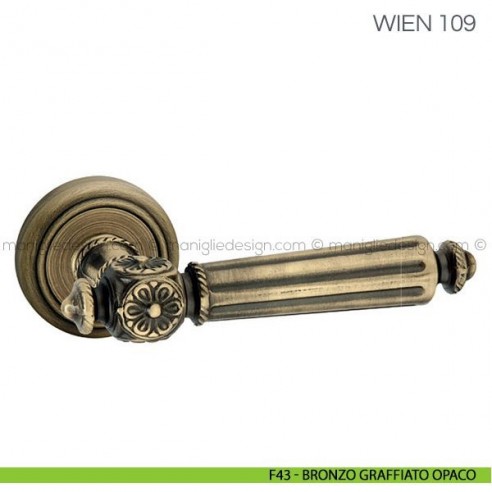 Maniglia per porta Wien Fimet Handles F43 - Bronzo Graffiato Opaco