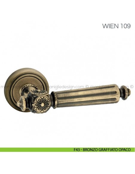 Maniglia per porta Wien Fimet Handles F43 - Bronzo Graffiato Opaco