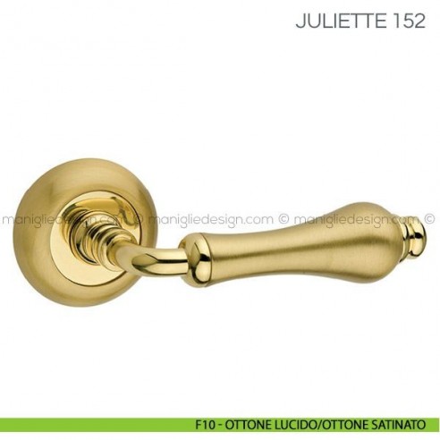 Maniglia per porta Juliette Fimet Handles F10 - Ottone Lucido/Ottone Satinato