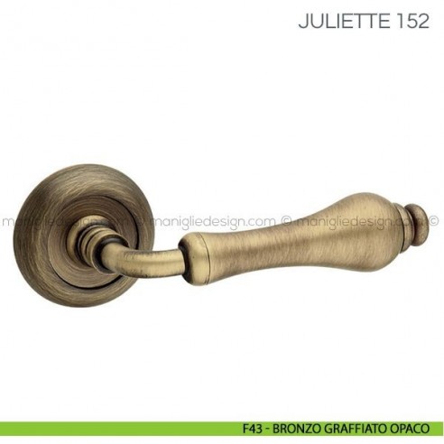 Maniglia per porta Juliette Fimet Handles F43 - Bronzo Graffiato Opaco