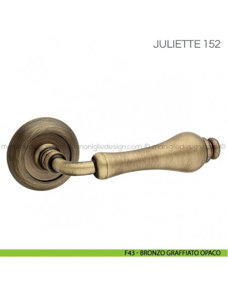 Maniglia per porta Juliette Fimet Handles F43 - Bronzo Graffiato Opaco
