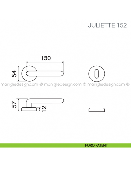 Maniglia per porta Juliette Fimet Handles foro patent
