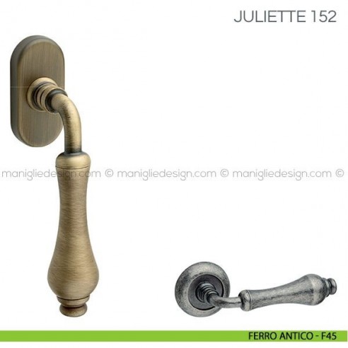 Maniglia per finestra martellina DK Juliette Fimet Handles F45 - Ferro Antico