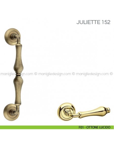 Maniglione per porta Juliette Fimet Handles F01 - Ottone Lucido