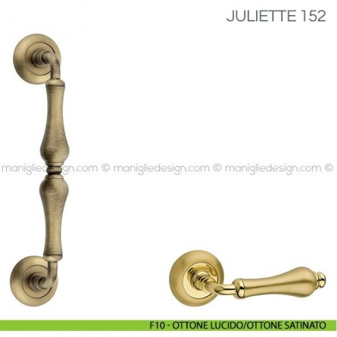 Maniglione per porta Juliette Fimet Handles F10 - Ottone Lucido/Ottone Satinato