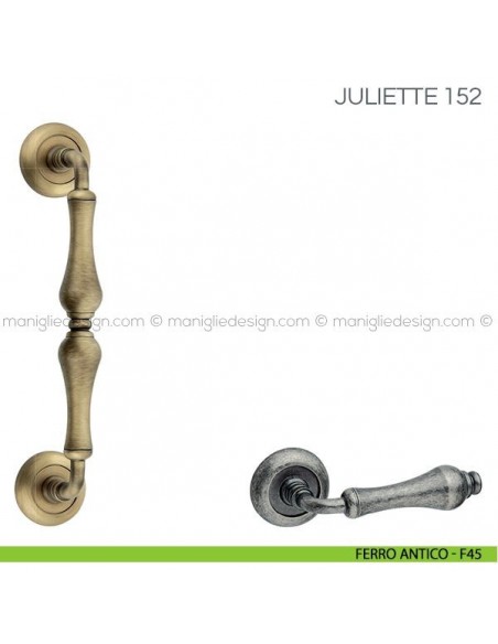 Maniglione per porta Juliette Fimet Handles F45 - Ferro Antico