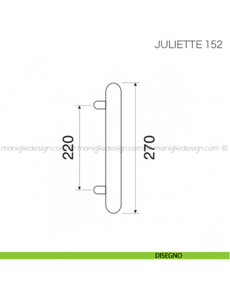 Maniglione per porta Juliette Fimet Handles disegno