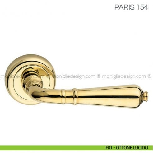 Maniglia per porta Paris Fimet Handles F01 - Ottone Lucido