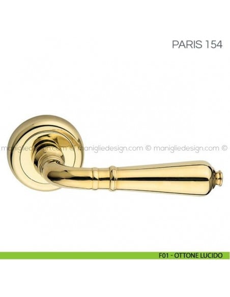 Maniglia per porta Paris Fimet Handles F01 - Ottone Lucido