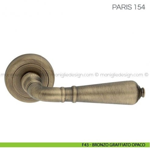 Maniglia per porta Paris Fimet Handles F43 - Bronzo Graffiato Opaco