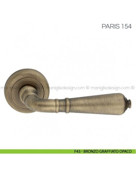 Maniglia per porta Paris Fimet Handles F43 - Bronzo Graffiato Opaco