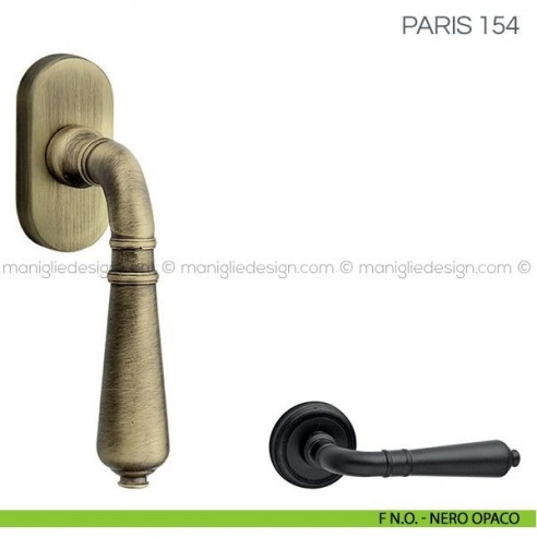 Maniglia per finestra martellina DK Paris Fimet Handles F N.O. - Nero Opaco