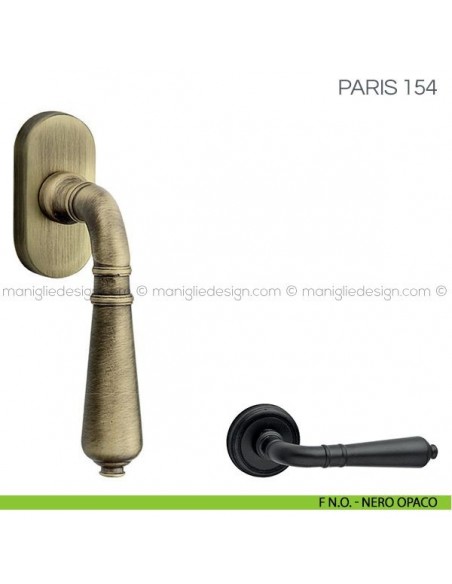 Maniglia per finestra martellina DK Paris Fimet Handles F N.O. - Nero Opaco