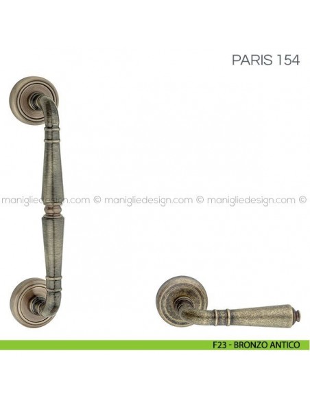 Maniglione per porta Paris Fimet Handles F23 - Bronzo Antico