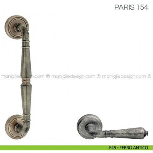 Maniglione per porta Paris Fimet Handles F45 - Ferro Antico