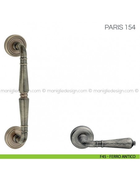 Maniglione per porta Paris Fimet Handles F45 - Ferro Antico