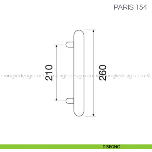 Maniglione per porta Paris Fimet Handles disegno