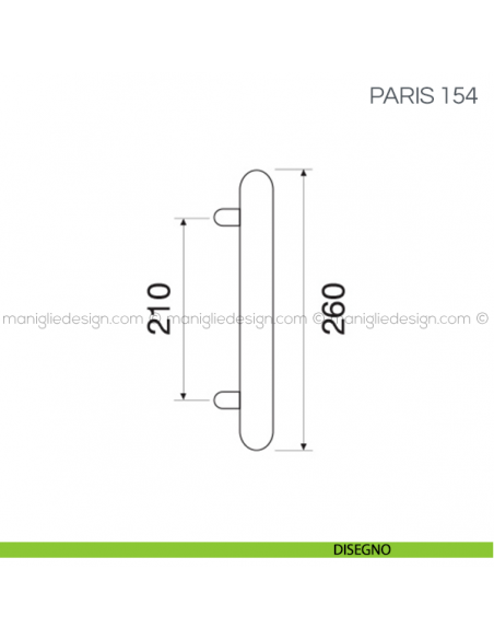 Maniglione per porta Paris Fimet Handles disegno