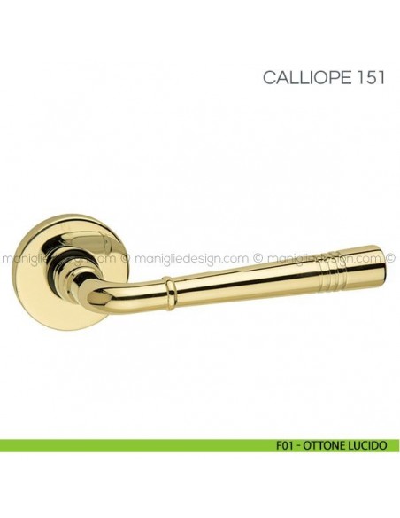 Maniglia per porta Calliope Fimet Handles F01 - Ottone Lucido