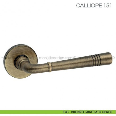 Maniglia per porta Calliope Fimet Handles F43 - Bronzo Graffiato Opaco