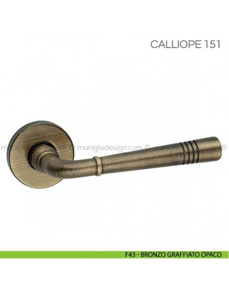 Maniglia per porta Calliope Fimet Handles F43 - Bronzo Graffiato Opaco