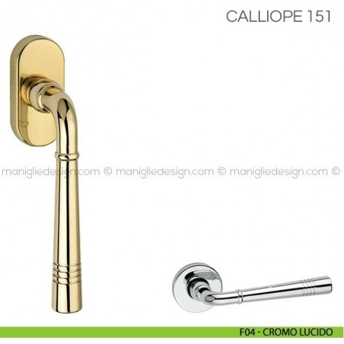 Maniglia per finestra martellina DK Calliope Fimet Handles F04 - Cromo Lucido