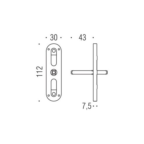 Movimento gratz Q.7 per maniglia finestra cremonese Antologhia disegno