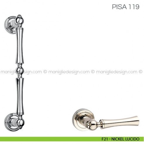 Maniglione per porta Pisa Fimet Handles F21 - Nickel Lucido