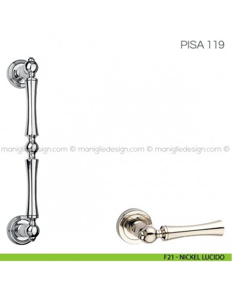Maniglione per porta Pisa Fimet Handles F21 - Nickel Lucido