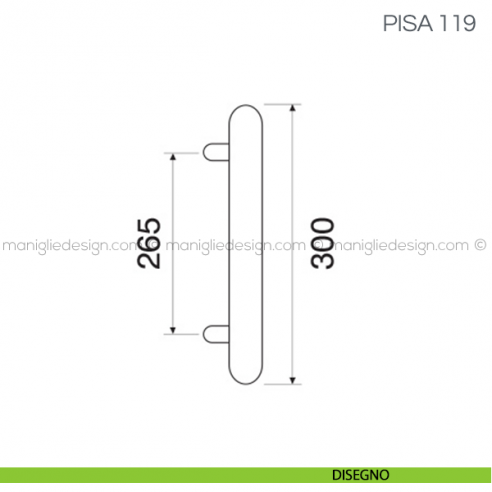 Maniglione per porta Pisa Fimet Handles disegno