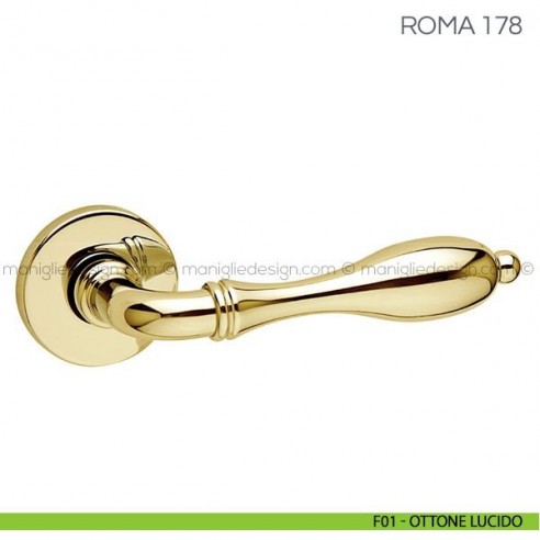 Maniglia per porta Roma Fimet Handles F01 - Ottone Lucido