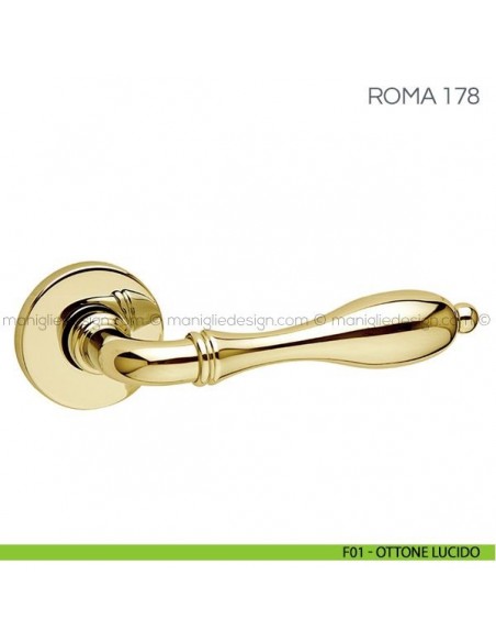 Maniglia per porta Roma Fimet Handles F01 - Ottone Lucido